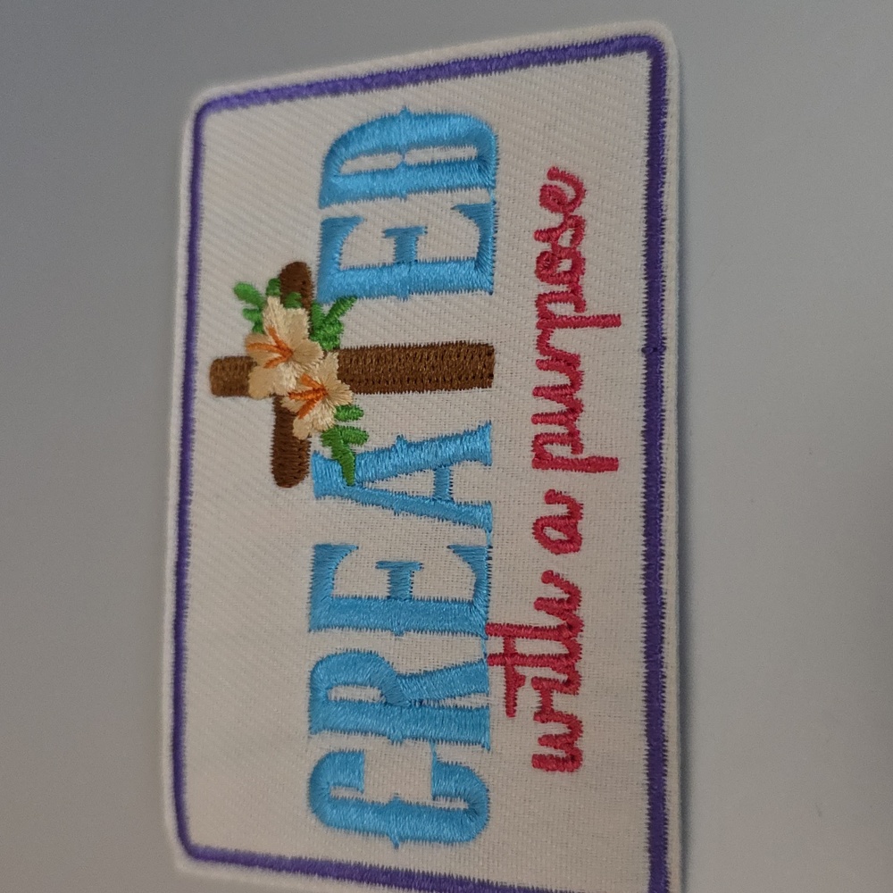 Created With A Purpose Iron On Patch